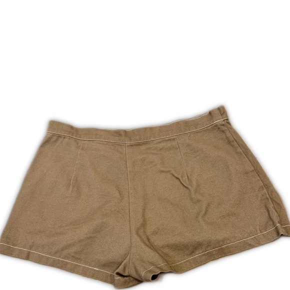 Altar’d State brown cotton mini skort with side zipper and button closure - Picture 3 of 7